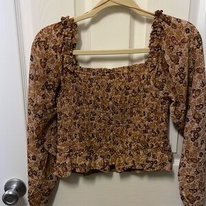 Smocked paisley top from Vestique